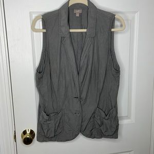 Jjill gray vest size large petite